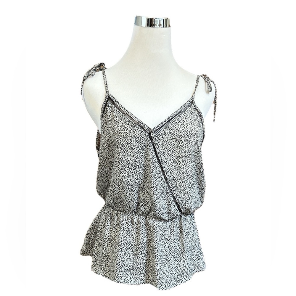 Sienna Sky Women's Sleeveless Blouse Medium Animal Print Tan/Black/Gray